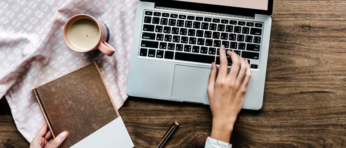 person using macbook