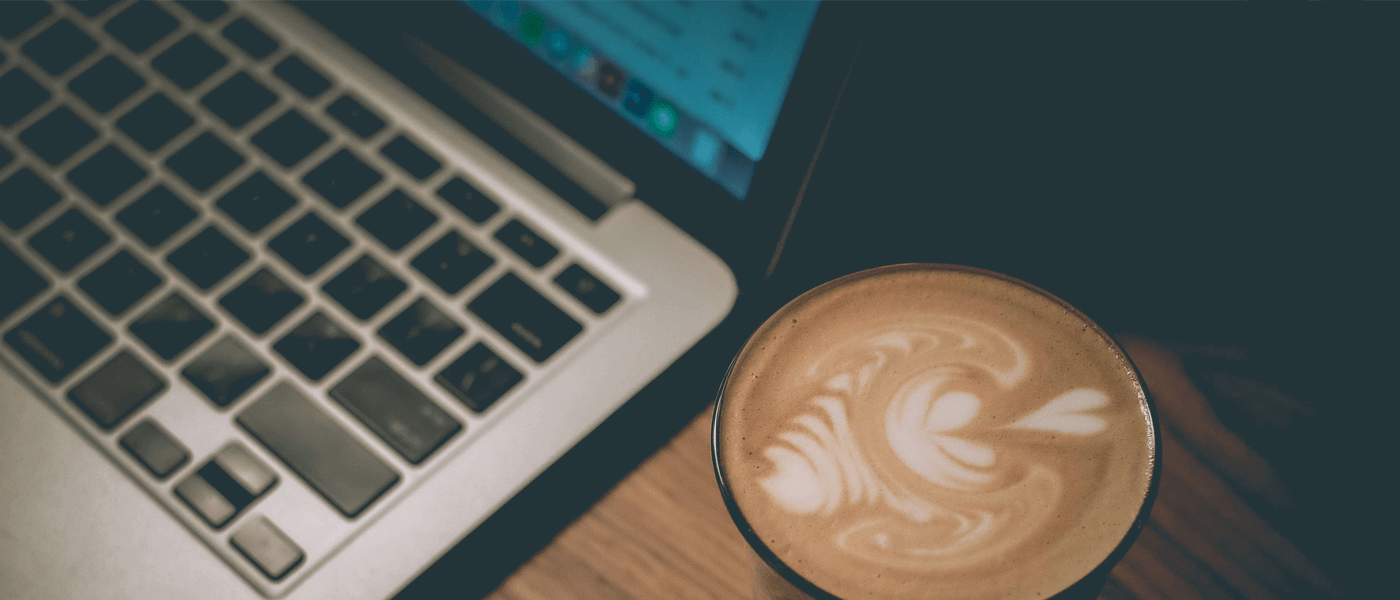 macbook and coffee