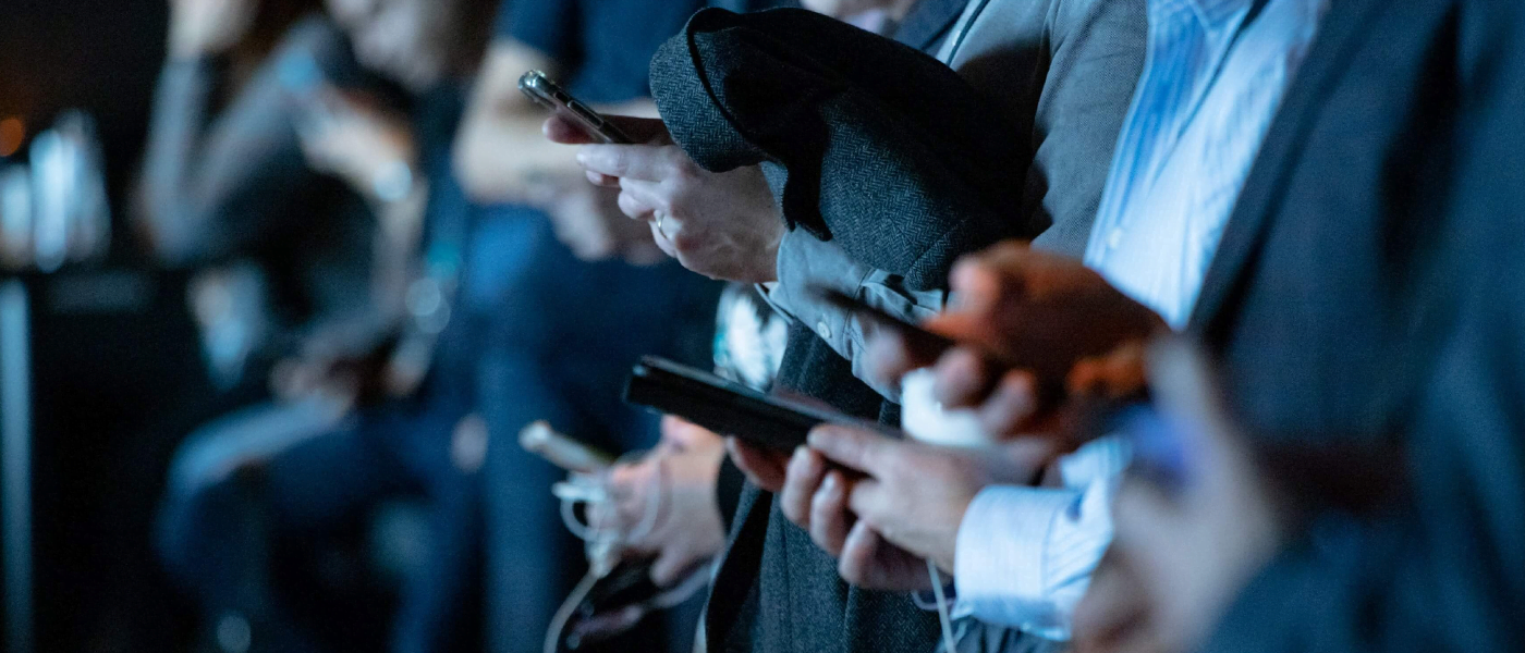 People using mobiles