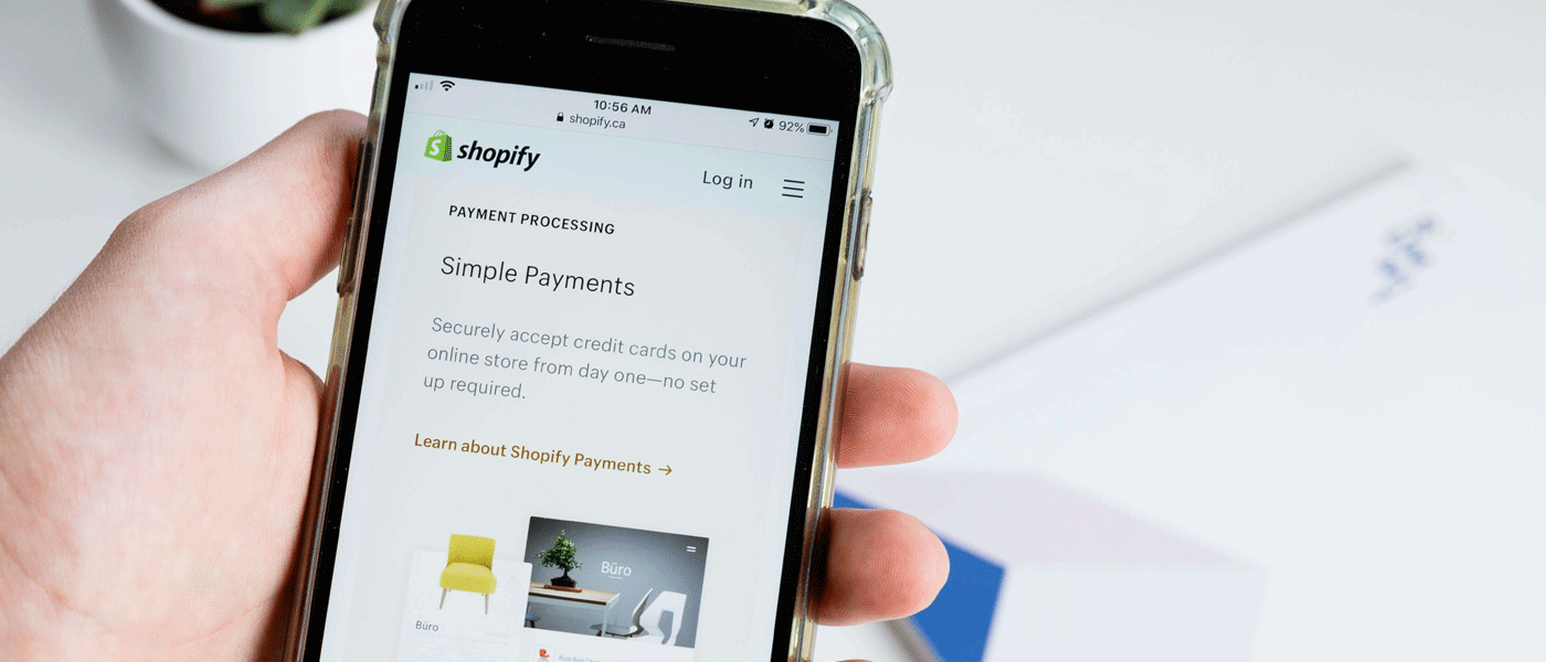 Shopify payment screen shown on mobile