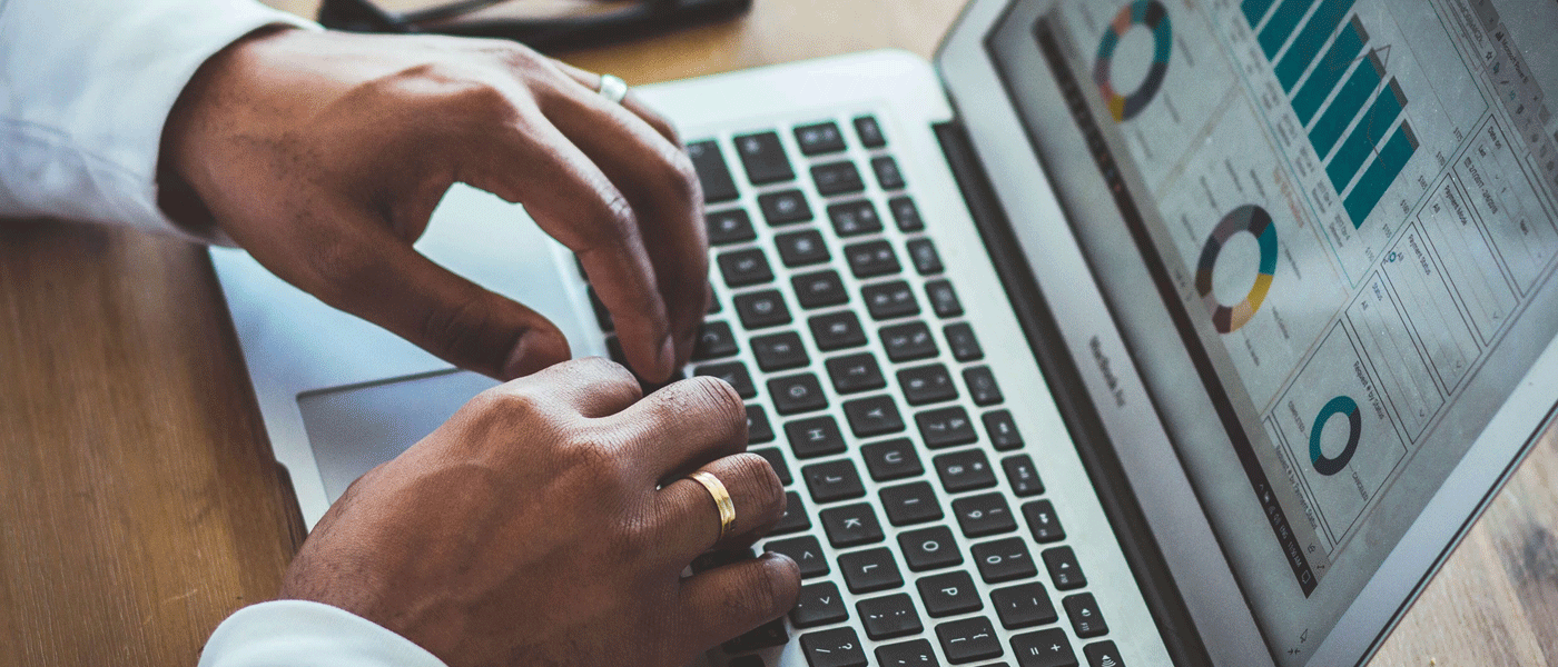 analytics on laptop screen