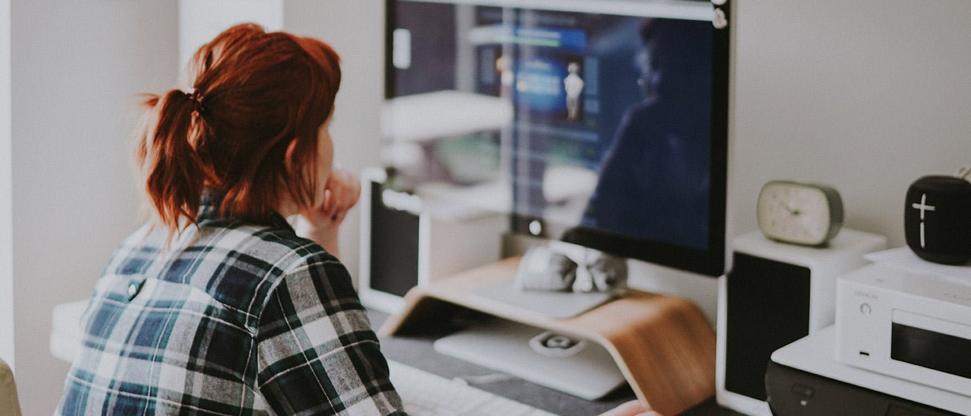 Person using desktop