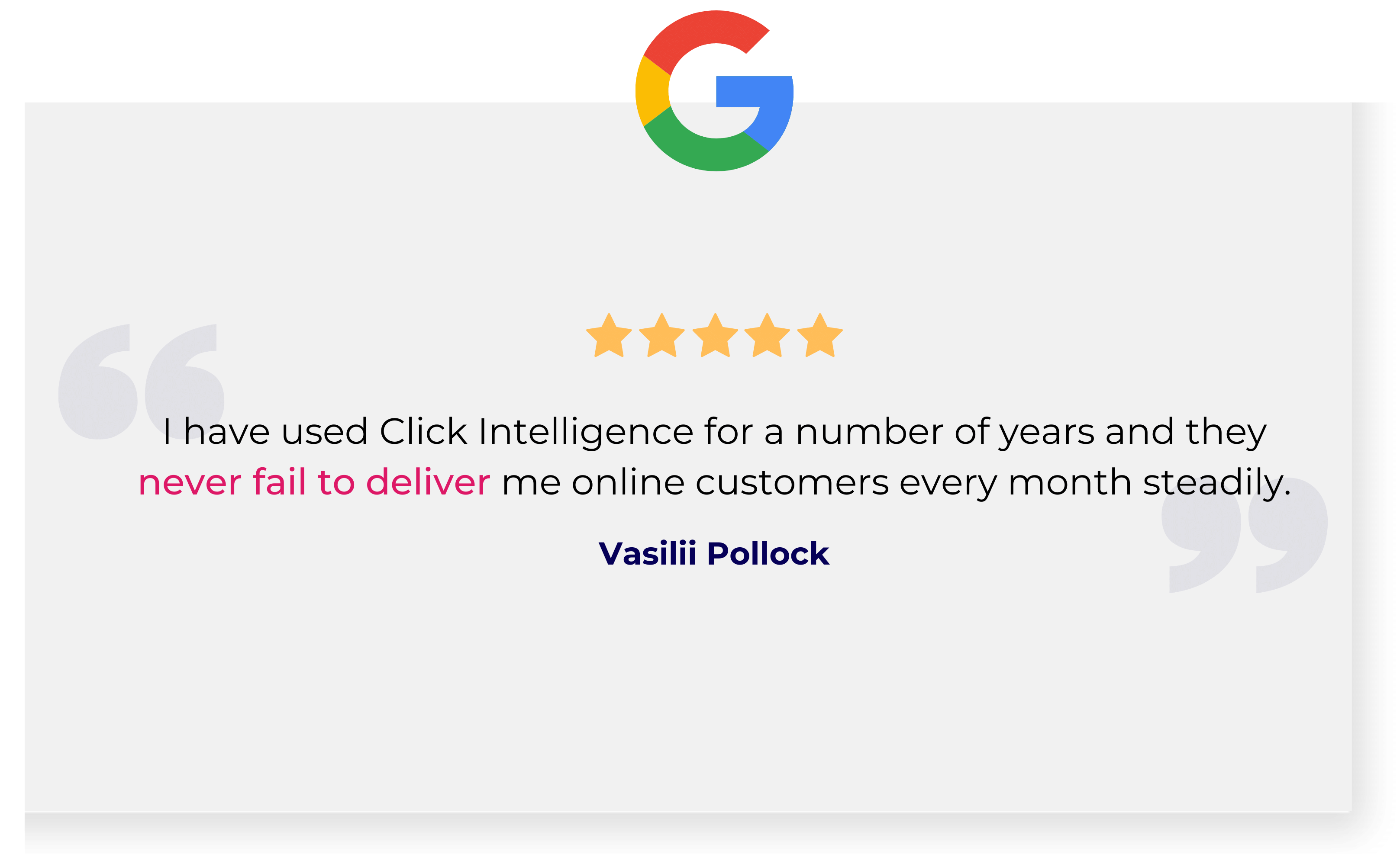 Google review - testimonial